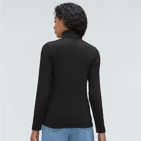 Everlane micro rib supima turtleneck black size small good condition - Picture 2 of 7
